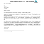 Job Recommendation Letter for Coworker gratis en premium templates