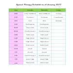 Speech Therapy Schedule gratis en premium templates