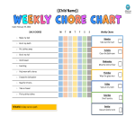 Weekly Chore Chart For Kids gratis en premium templates
