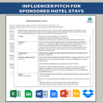 Influencer Pitch Hotel gratis en premium templates