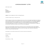 Acknowledgement Letter for Receipt of Resume gratis en premium templates