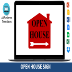 Open House Sign gratis en premium templates