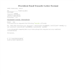 Provident Fund Transfer Letter Format gratis en premium templates