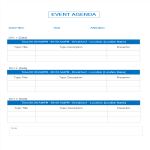 Agenda for an Event template gratis en premium templates