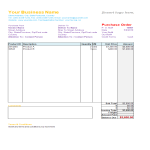 Purchase Order template in excel gratis en premium templates