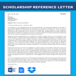 Letter Of Recommendation For Scholarship gratis en premium templates