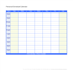 Personal Schedule Calendar gratis en premium templates