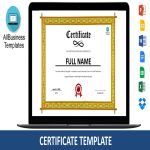 Vorschaubild der VorlageCertificate Template Google Docs