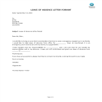 Vorschaubild der VorlageLeave Of Absence Letter Format