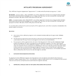 Affiliate Program Agreement gratis en premium templates