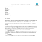 image Letter of Intent to Purchase a Business