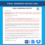 template preview imageFinal Employee Warning