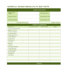 Performance Review Excel Spreadsheet gratis en premium templates