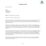 Award letter for Grant Request gratis en premium templates