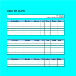 Daily Food Schedule Example gratis en premium templates