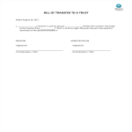 template topic preview image Bill of transfer to a trust