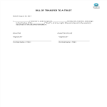 Bill of transfer to a trust gratis en premium templates