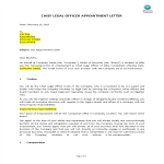 template topic preview image Chief Legal Officer (CLO) Appointment Letter
