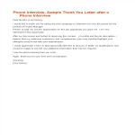 Thank You For The Phone Interview Letter gratis en premium templates