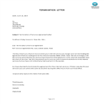 Termination of Services Agreement Letter Example gratis en premium templates