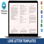 Love Letter samples gratis en premium templates