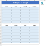 Wekelijkse To-Do Checklist gratis en premium templates