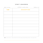 Visiting Agenda gratis en premium templates