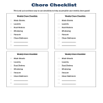 Printable Chore Checklist gratis en premium templates