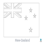 template topic preview image New Zealand Flag color sheet