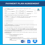 Payment Plan Agreement gratis en premium templates