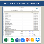 Project Renovatie Budget gratis en premium templates