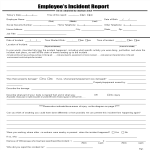 Employee's Incident Report gratis en premium templates