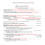 Professional Business Resume Format gratis en premium templates