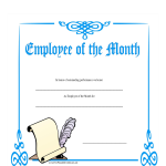 Employee Of The Month Certificate gratis en premium templates