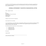 Early Retirement Resignation Letter gratis en premium templates