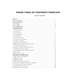 Thesis Table of Contents template gratis en premium templates