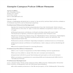 template topic preview image Campus Police Officer Resume