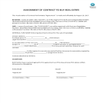 template topic preview image Assignment of Contract to buy real estate