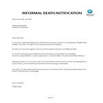 Informal Death Notification gratis en premium templates