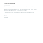 Company Offer Rejection Letter gratis en premium templates