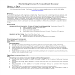 template topic preview image Marketing Research Consultant Resume