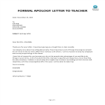 template topic preview image Apology Letter To Teacher