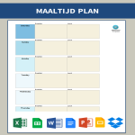 Maaltijd Plan template gratis en premium templates