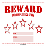 5 Star Reward Chart gratis en premium templates