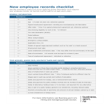 New Employee Records Checklist gratis en premium templates