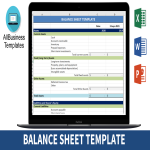 template preview imageBalance Sheet Template Excel
