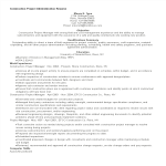 Construction Project Administration Resume gratis en premium templates