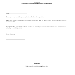 Employment Application Rejection Holding Letter gratis en premium templates