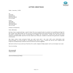 New Year Greetings Letter gratis en premium templates