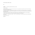 Job Acceptance Offer Letter gratis en premium templates